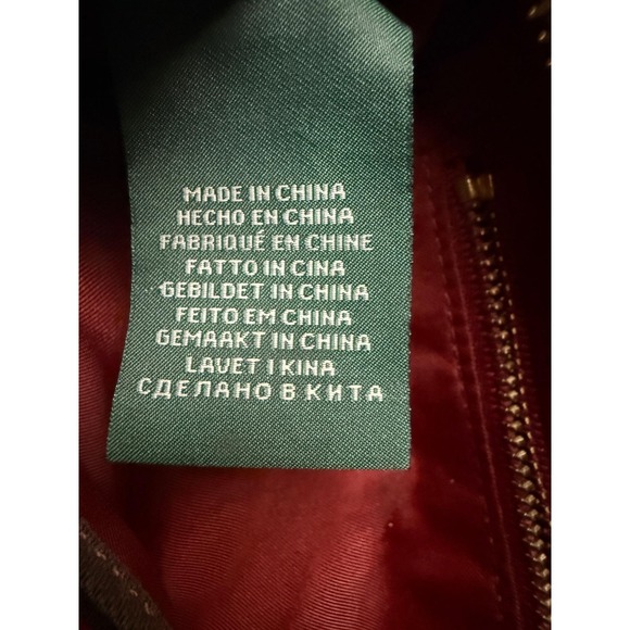 1967 Ralph Lauren Brown Monogram Jacquard Tote Bag Black Leather Trim Gold Logo - Picture 5 of 8